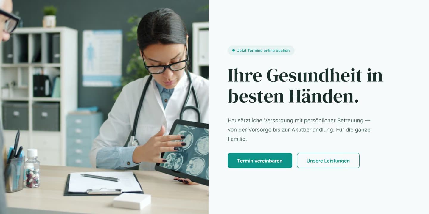 Arztpraxis Website-Beispiel