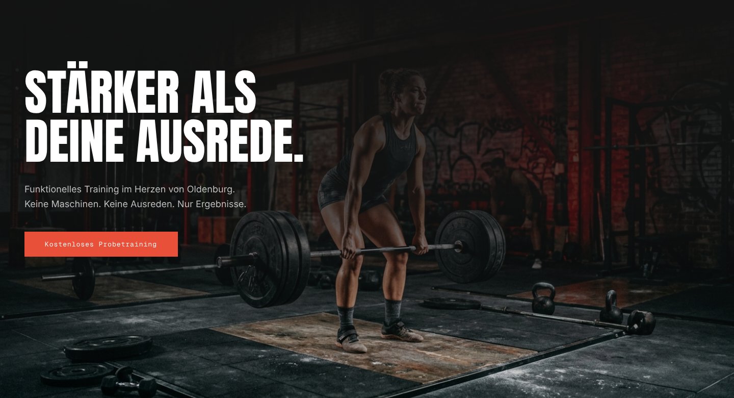 Fitnessstudio Website-Beispiel