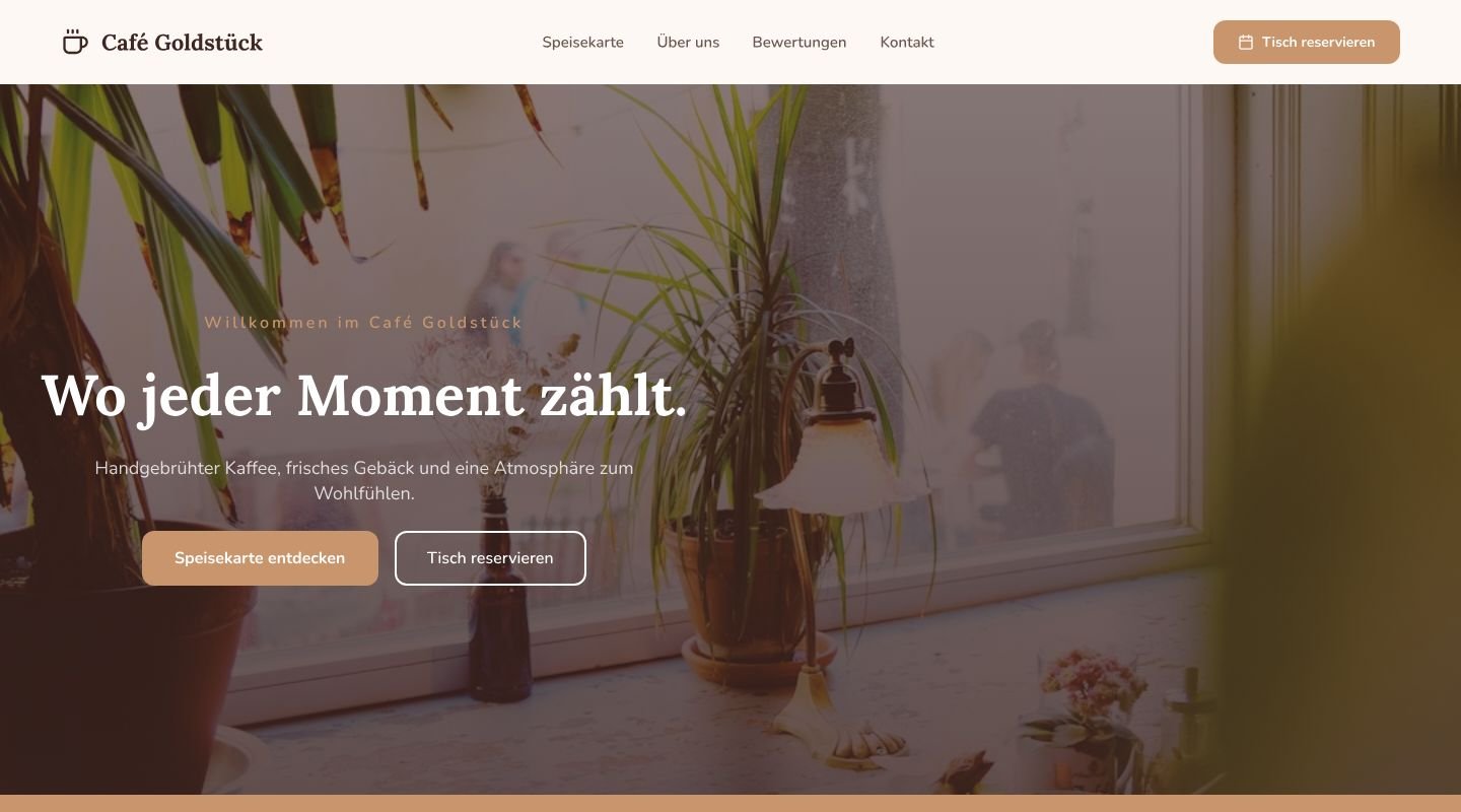 Café Website-Beispiel