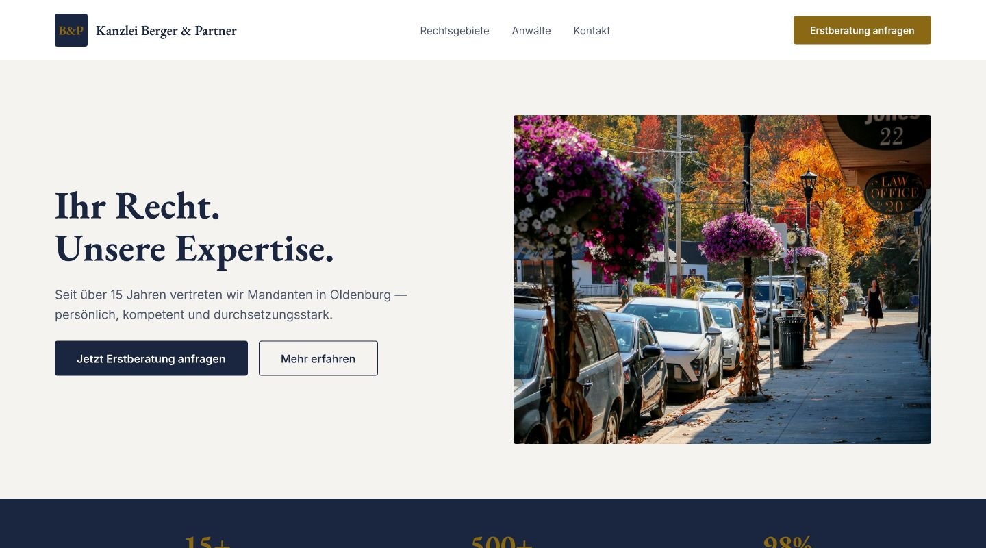 Rechtsanwalt Website-Beispiel