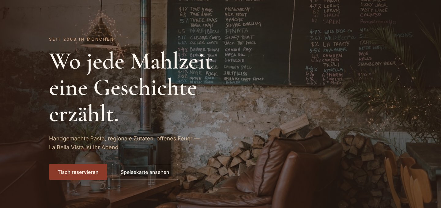 Restaurant Website-Beispiel